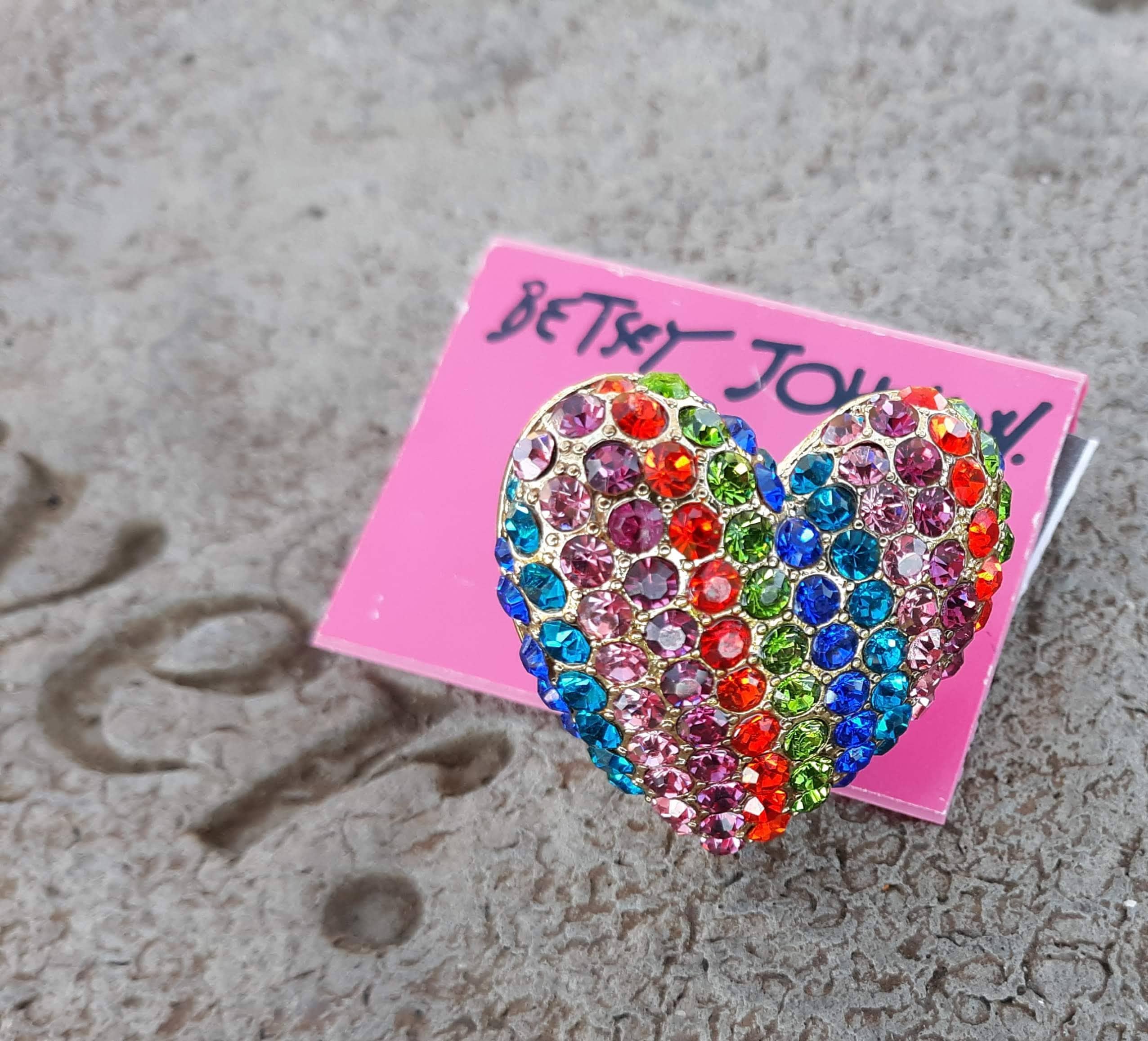 Betsey Johnson pink puffy rhinestone heart thin headband NEW Kids Heart Headband - Padded Rhinestone Hair Band for Girls  main image 3