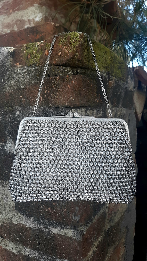 Antique solid rhinestone handbag, West Germany 194