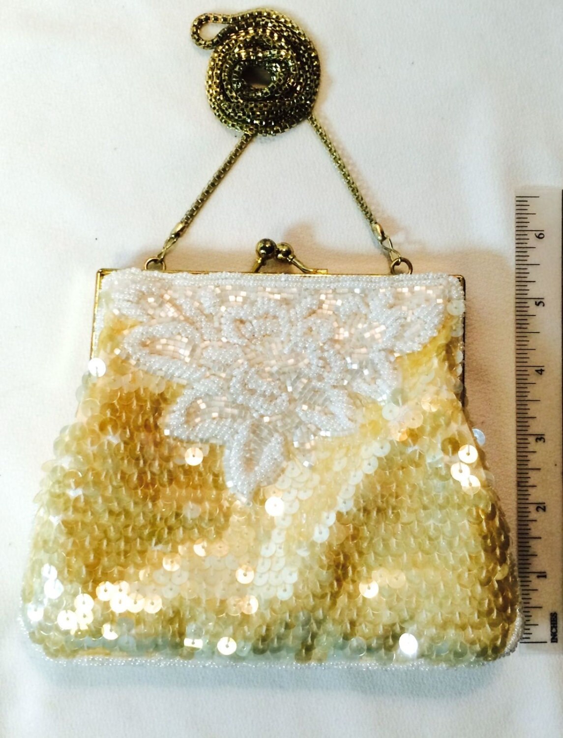 La Regale Beaded Sequined Evening Bag C. 1950 Gorgeous - Etsy