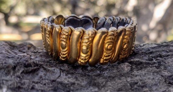 Antique Gold Filled Sweetheart Expansion Bracelet VALENTINE