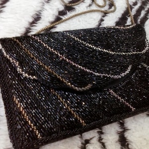 Walborg Heavy beaded Evening Bag c 1950s Vintage