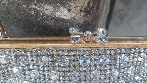 Antique Solid rhinestone handbag, Walborg West Ge… - image 6