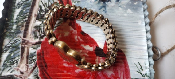 Antique Gold filled sweetheart expansion bracelet… - image 5