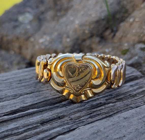 Antique Gold Filled Sweetheart Expansion Bracelet Phoenix Speidel