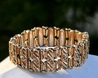 Antique Victorian Rolled Gold expansion bracelet , Patented December 13, 1904