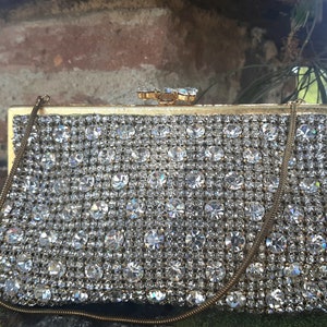 Antique Solid rhinestone handbag, Walborg West Germany