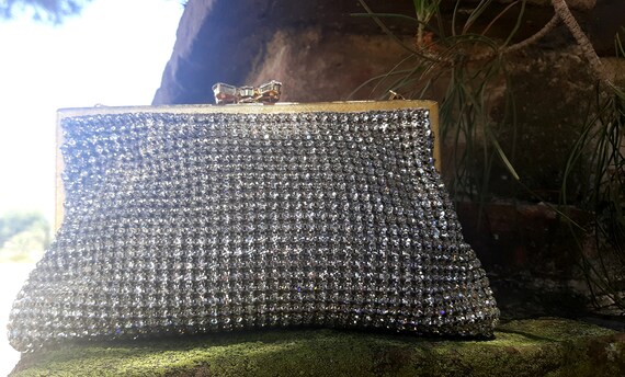 Antique Solid rhinestone handbag, Walborg West Ge… - image 2