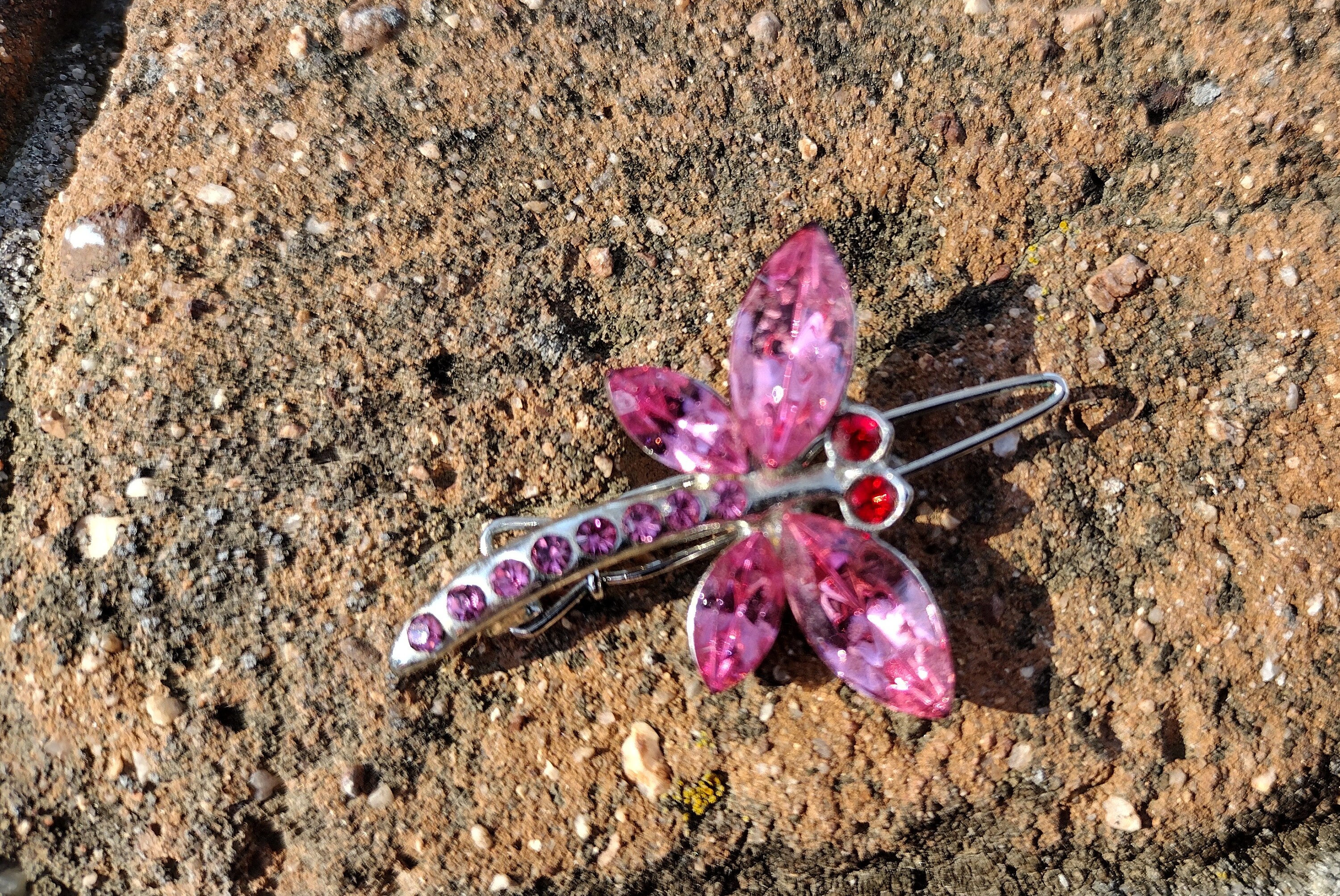 Vintage Rhinestone Enamel Hair Barrettes: Butterfly  display picture 3
