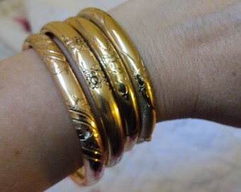 Lot Vintage Gold filled Bangle bracelets. Gorgeous jewelry!