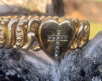 Sweetheart Expansion Bracelet Gold Filled Phoenix Speidel Signed