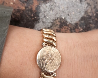 Vintage USN US Navy Gold Filled Sweetheart Stretch Bracelet - Etsy