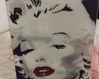 Sällsynt Marilyn Monroe frostat glas värmeljusstake