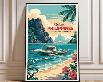 Philippines Travel Print - Asia, Philippines Poster, Travel Wall Art, Philippines Print, Philippines, Asia, Asia Poster, Philippines WallArt