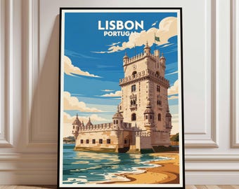 Lisbon Portugal Travel Poster – Europe Wall Art (Digital Download)