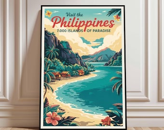 Philippines Travel Print - Asia, Philippines Poster, Travel Wall Art, Philippines Print, Philippines, Asia, Asia Poster, Philippines WallArt