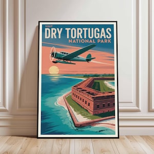 Dry Tortugas National Park Print – Vintage Travel Poster Art
