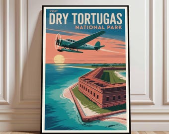 Dry Tortugas National Park Print – Vintage Travel Poster Art