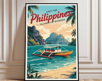 Philippines Travel Print - Asia, Philippines Poster, Travel Wall Art, Philippines Print, Philippines, Asia, Asia Poster, Philippines WallArt