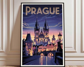 Prague Travel Print, Wall Art Prague, Prague Print, Prague Travel Poster, Prague Gift Art, Prague Travel Art, Travel Gift