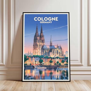 Vintage Köln Köln Reiseplakat - Retro Wandkunst