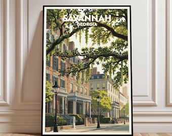 Savannah poster, Savannah Wall Art, Savannah Print, Savannah Photo, Savannah Poster Print, Savannah Travel Poster, Savannah Gift
