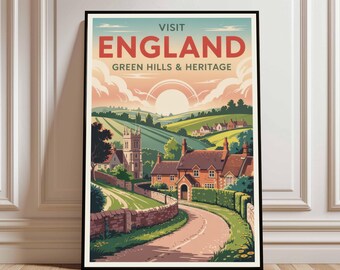 England Travel Print - Europe, Europe Poster, England Poster, Travel Wall Art, England Print, England, Europe, London Poster, London Art, UK