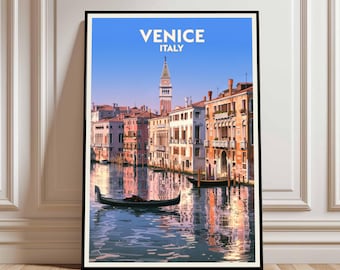 Póster de viaje de Venecia, Impresión de arte mural de Venecia, Póster de arte de viaje de Venecia, Descarga digital, Impresión de Venecia, Arte mural de Italia, Impresión de Italia