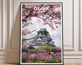 Osaka Travel Print - Japan, Osaka Poster, Japan Poster, Travel Wall Art, Japan Print, Osaka, Osaka Print, Japanese Poster, Japan Wall Art