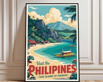Philippines Travel Print - Asia, Philippines Poster, Travel Wall Art, Philippines Print, Philippines, Asia, Asia Poster, Philippines WallArt