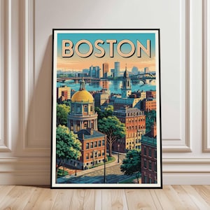 Impressão de Boston, pôster de Boston, pôster de viagem de Boston, foto de Boston, arte de parede de Boston, impressão de arte de Boston, presente para amantes da natureza