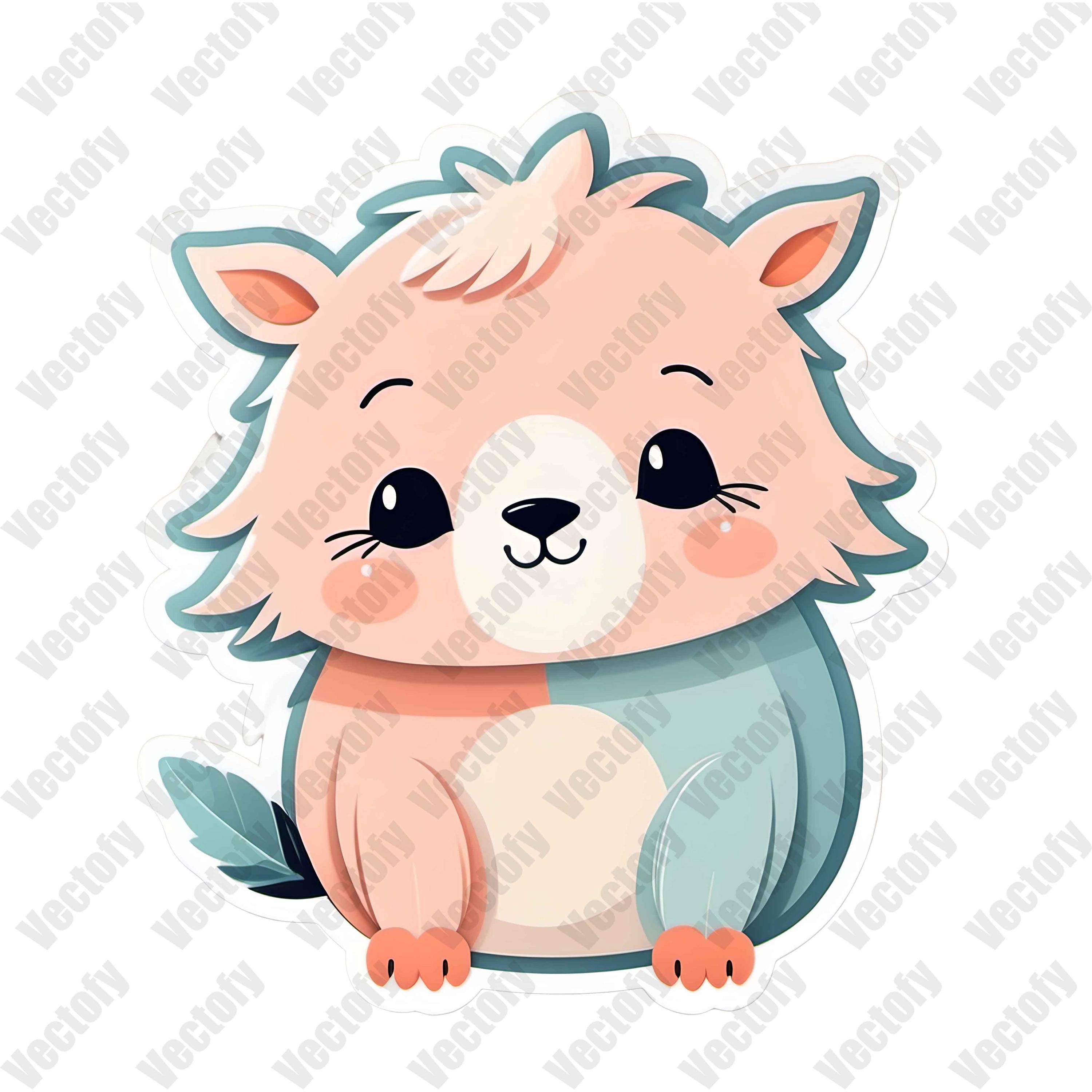 Cute Kawaii Animal PNG & PDF Bundle | Pastel Cartoon Clipart | Digital ...