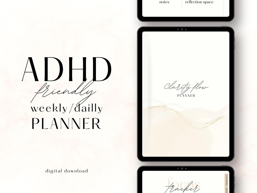 2026 ADHD Digital Planner | Hyperlinked Goodnotes Planner for iPad ...