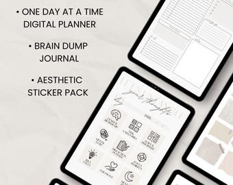 ADHD Planning Bundle: Digital Planner for Goodnotes  | Brain Dump Journal  | Digital Stickers