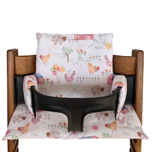 Abwischbares Sitzkissen passend für Stokke Tripp Trapp High Chair, Kissen Beschichtet, Hochstuhlkissen, Tripp Trapp Kissen