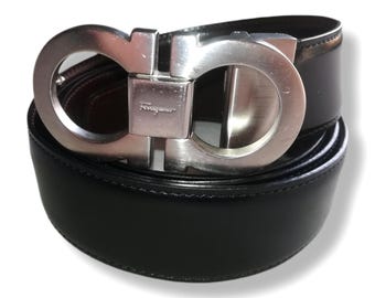Cinturón reversible de piel de Salvatore Ferragamo.