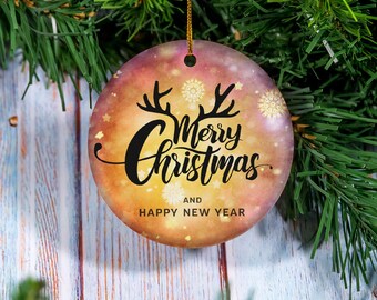 Personalized Christmas 2022 Hanging Ornament Happy 2023 New | Etsy Denmark