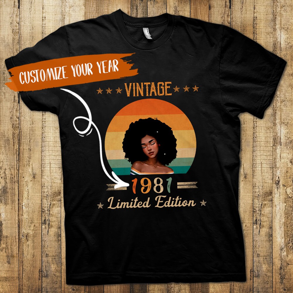 Personalized T-shirt Vintage 1980 Girl 
