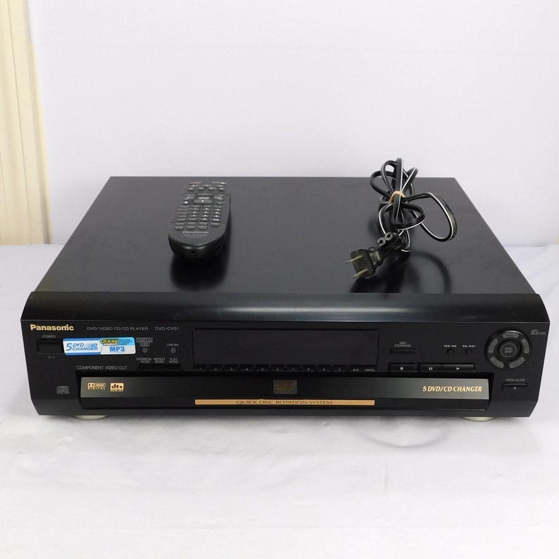 Panasonic DVD-CV51 5 Disc Dvd CD Changer w/ Remote Dolby Digital Tested 2001 image 4