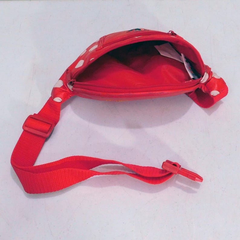 VTG Walt Disney World Kids Minnie Mouse Belt Bag Fanny Pack Faux Leather image 6