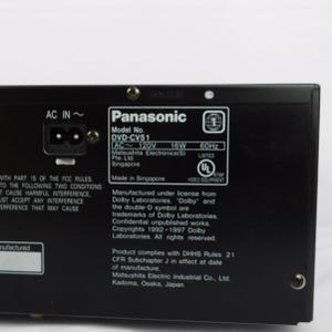Panasonic DVD-CV51 5 Disc Dvd CD Changer w/ Remote Dolby Digital Tested 2001 image 11