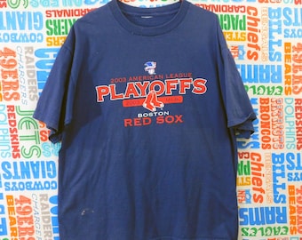 Vintage Boston Red Sox 2003 Playoffs T Shirt Size XL Minor Flaws Blue Red