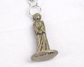 Vintage Prinzessin Leia Halskette Star Wars Monopoly Spielstück Sterling Silber 1997
