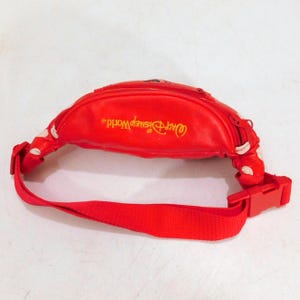VTG Walt Disney World Kids Minnie Mouse Belt Bag Fanny Pack Faux Leather image 2