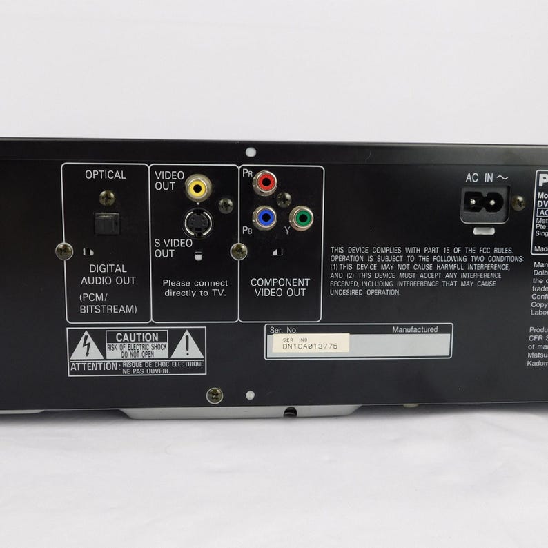 Panasonic DVD-CV51 5 Disc Dvd CD Changer w/ Remote Dolby Digital Tested 2001 image 10