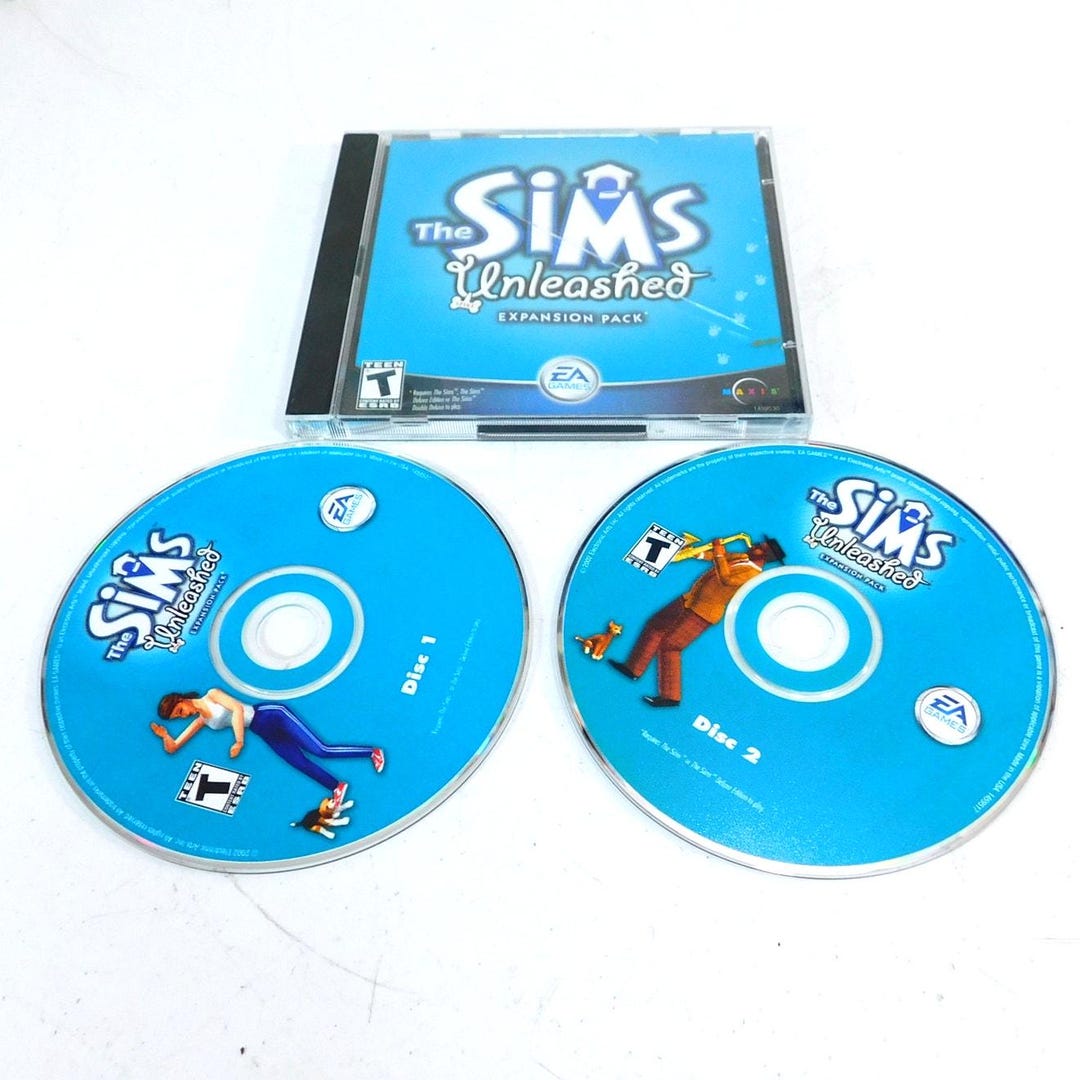 The Sims Unleashed Expansion Pack 2 Disc PC CD ROM Tested 2002 Jewel ...