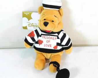 Vintage Disney Store Winnie The Pooh Prisoner Of Love Bean Bag Plush 8 Inch NWT