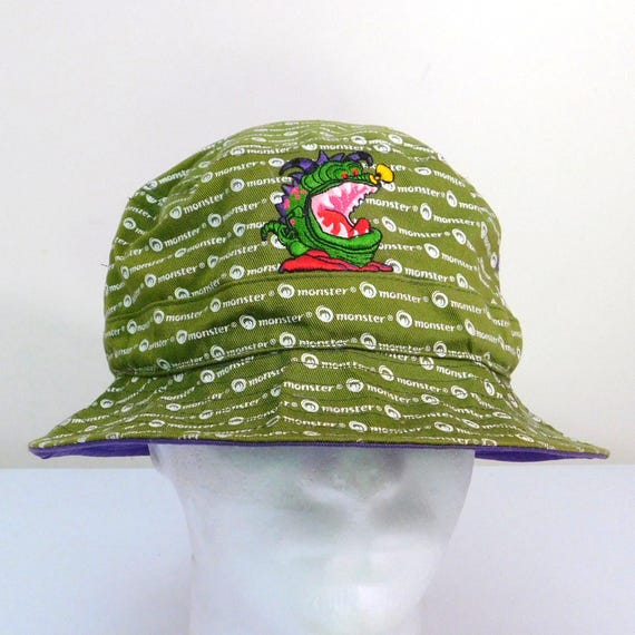 Monster dot com All Over Print Bucket Hat OSFA Gr… - image 1