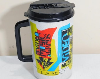 Vintage 1993 MTV Video Music Awards Promo Thermos Whirly Mug 32oz Cup