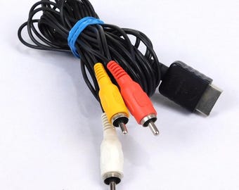 OEM Sony Playstation 2 PS2 AV Cables Tested Working Authentic Audio Video Cord