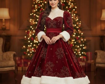 dark red dress christmas Sweater Knit Midi Dress | Red Plus Size U-Neck Dress  Ndudi
